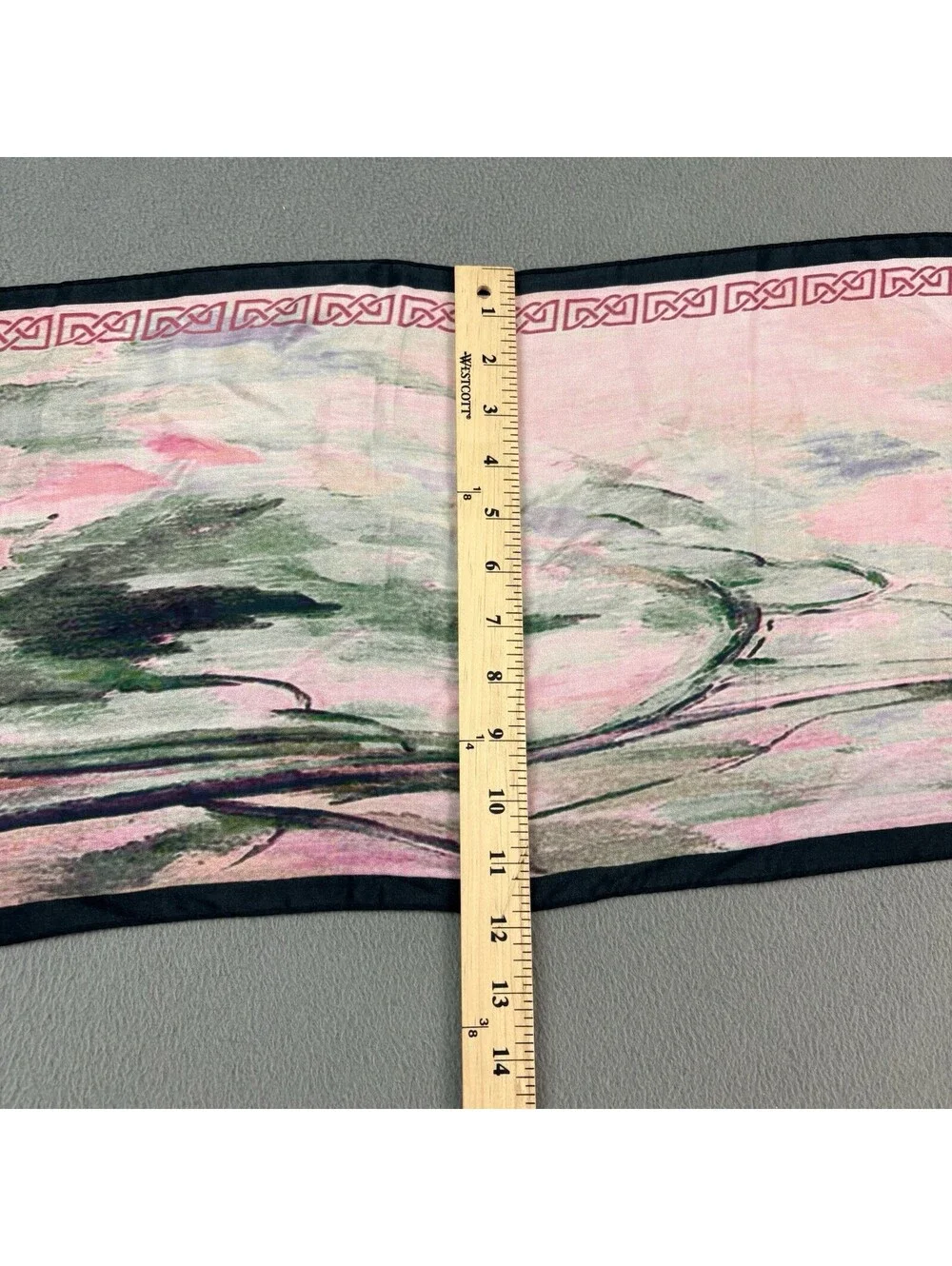 Vintage Patrick Francis Enchanted Forest Art Silk Scarf Made In Ireland